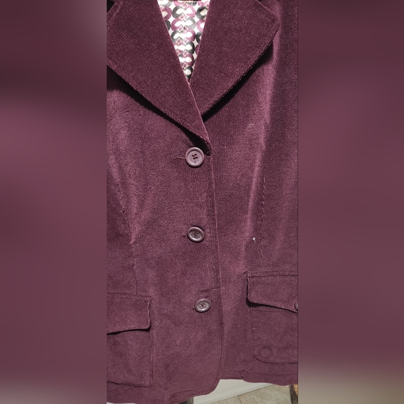 Lady Hathaway Corduroy wine blazer - Picture 3 of 10